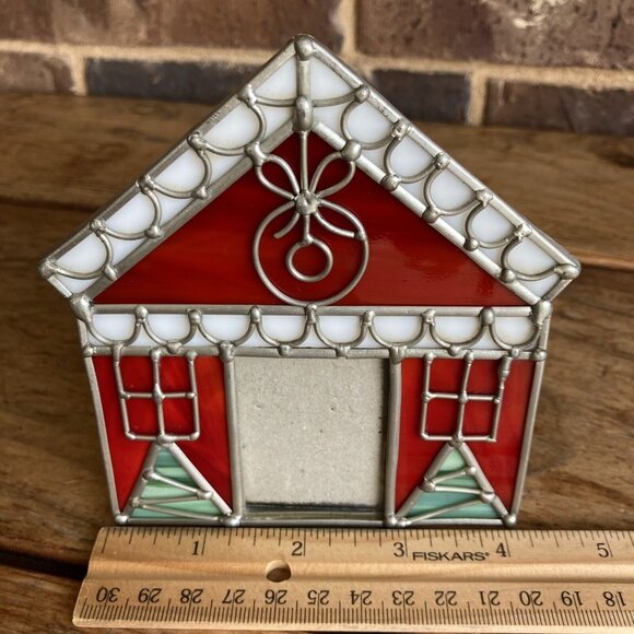 Malden Stained Glass Christmas Village Gingerbread House Picture Frame 5" - Picture 11 of 11